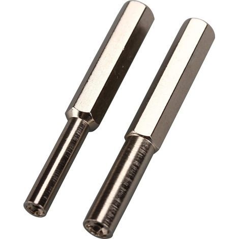 2 - Embout Tournevis - Acier - Sécurité 3,8mm Et 4,5mm - Pour Console Rétro Nintendo Et Sega - Argent - 5cm (1/4)
