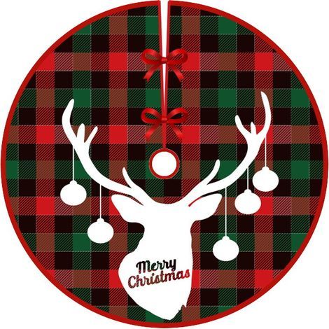 90cm diameter Christmas tree skirt, Christmas tree background aprons, Christmas tree decoration, home decor (Style 4) (1/5)