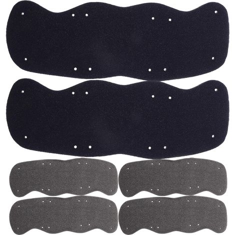 Bandeaux Anti-Transpiration en Mesh Noir pour Casque de Lot de 6 Pièces, Doublure Fine et Respirante, Accessoires Confortables et Lavables pour (1/5)