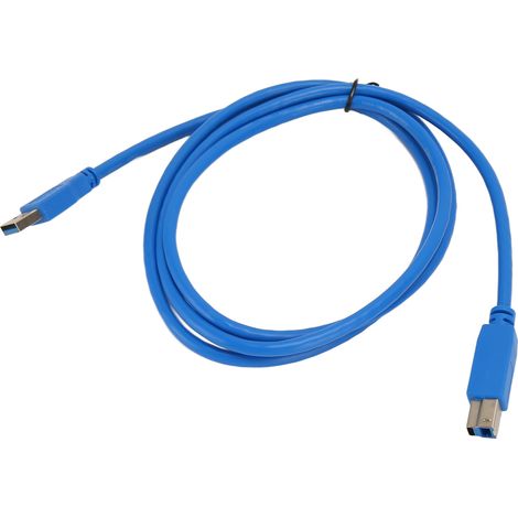 Câble USB
3.0 pour imprimante, connecteurs A mâle vers B mâle, 5 Gbit/s, longueur 1,5 m (4,9 pi), câble en cuivre et PVC pour scanner USB, disque dur externe et hub