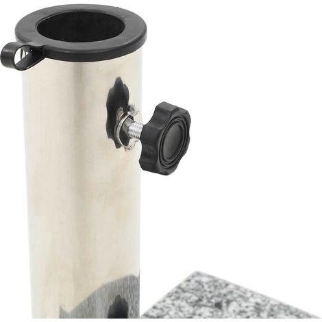 vidaXL Base de sombrilla de granito semicircular gris 10 kg (1/2)