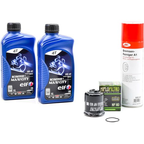 Kit Entretien Vidange Standard pour VESPA GTS 300 de 2008 à 2021 - ELF SCOOTER 4 MAXI CITY 5w40 2L