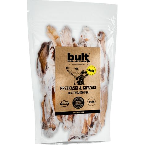 FRIANDISES POUR CHIENS - OREILLES DE LAPIN NATURELLES À MÂCHER AVEC POILS 20 pièces  BULT