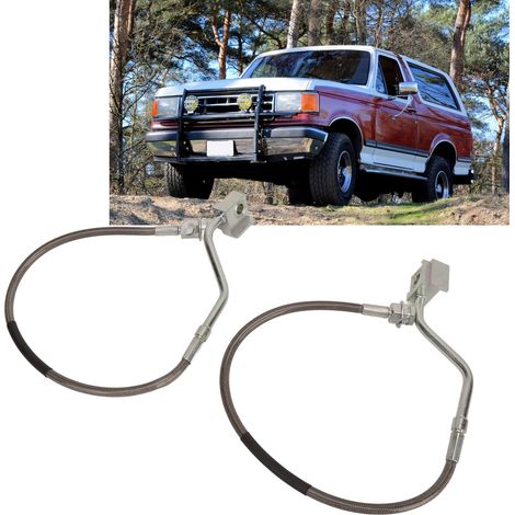 Verlängerte Edelstahl-Vorderbremsleitung 89310S für Ford F-150/Bronco 4x4 (1980-1996) (1/5)