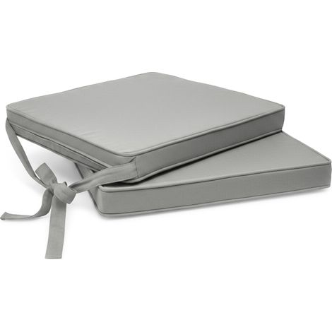 Lot de 2 coussins de chaise Loft SK gris clair, 45x40x5cm