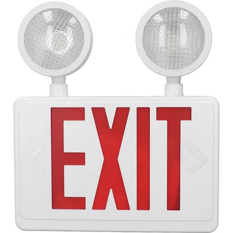 Le Double Signe Dégrossi de Sortie de Secours de LED, approprié à Divers équipements Commerciaux, Angle de Faisceau 180 ° 120 ° Lumière Rouge de Secours de Signe de Sortie