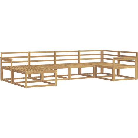 Outdoor-Sofagarnitur 6 pcs Weiß 327 x 168,5 x 73 cm vidaXL