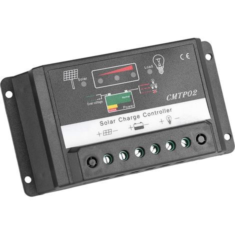 AIDUCHO Contrôleur De Charge Solaire, Régulateur De Batterie De Panneau Solaire De Sécurité Portable 12/24 V, Contrôleur De Charge Solaire 30 A, Régulateur Solaire Portable Intelligent (1/5)
