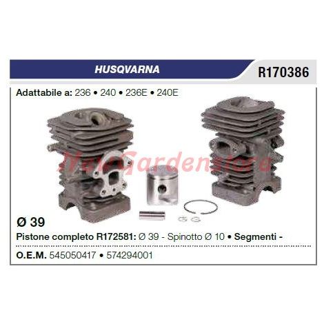 Cilindro pistone segmenti HUSQVARNA motosega 236 240 236E 240E R170386