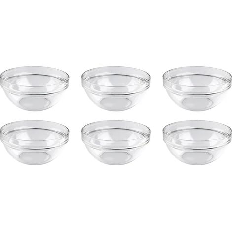 Ensemble de 6 bols empilables en verre Luminarc 925946, Ø 14 cm, transparents (1/5)