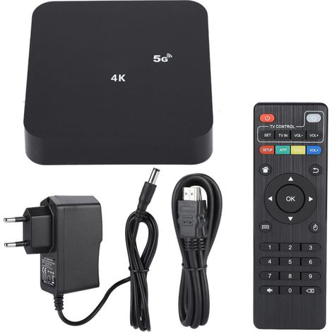 Smart TV Box WIFI TV Box SetTop Box Lecteur multimédia HDMI pour MXQPROH31+8G 110240V (EU Plug)