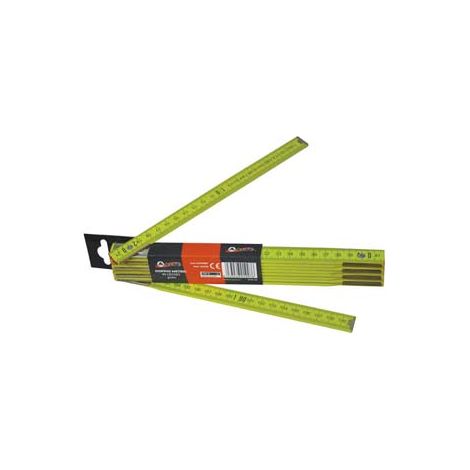 DOPPIOMETRO IN LEGNO GIALLO- - testata rosso/nera con bollo - 10 pezzi ALTE
