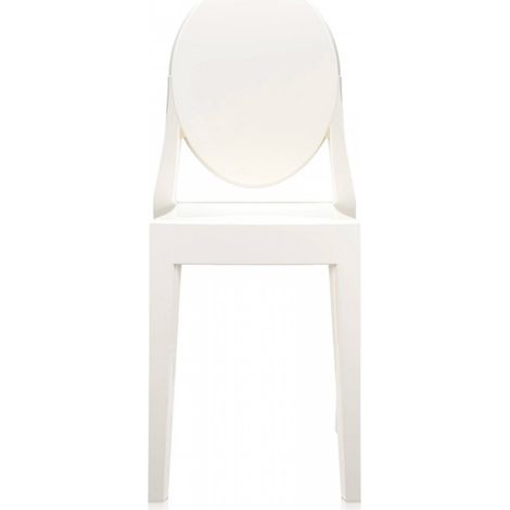 Sedia in policarbonato modello Victoria Ghost Bianca Kartell G4857E5