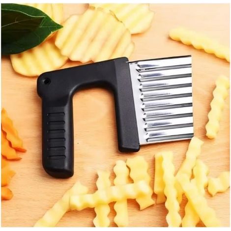Couteau Ondulé - Acier Inoxydable - Pour Coupe Patate Et Légumes - 1 Pièce (1/4)