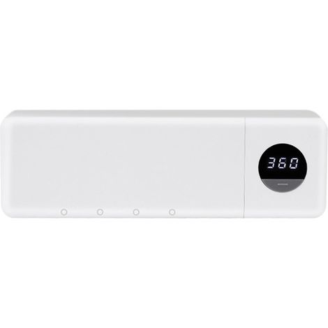 Sécheur À Brosse À Dents - Séchoir Sanitiseur À 4 Emplacements - Montage Murale Sans Perçage - Rechargeable - Blanc (1/5)