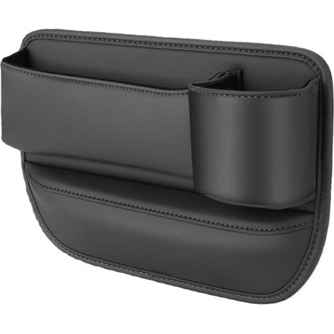 1pc Car Seat Side Organizer, Car Seat Gap Storage Box, Car Storage Pocket with Cup Holder, Front Car Seat Organizer