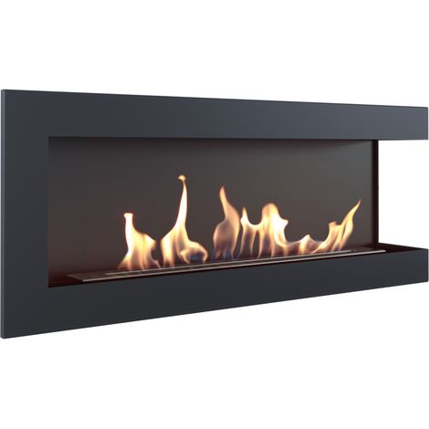 Chimenea de bioetanol DELTA esquina derecha 120 cm