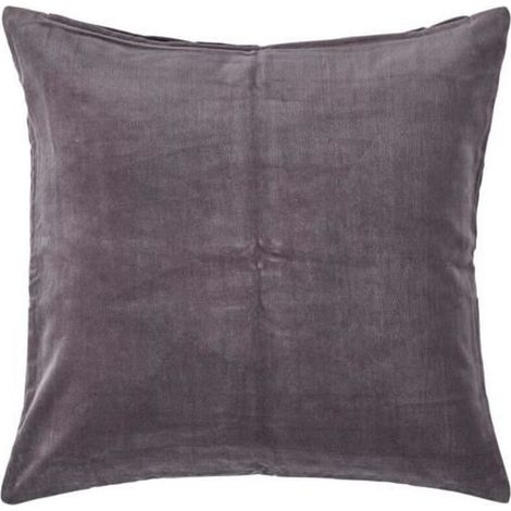 Bardusch - Housse de coussin en velours Gris foncé, 40 x 40 cm (1/4)