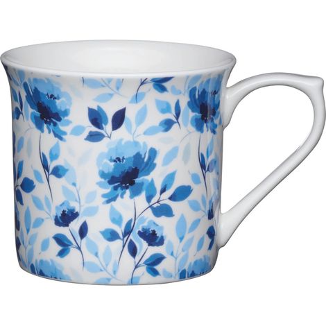 KitchenCraft China -- mug cannelé (300 ml), design de rose bleu