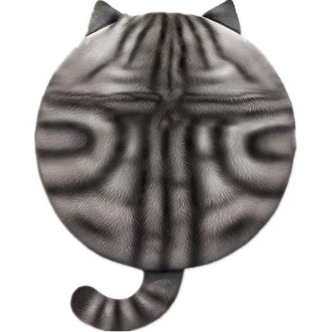 Coussin rond en mousse à mémoire de forme, coussin de chaise, coussin pour animaux de compagnie, motif chat, dos de tigre