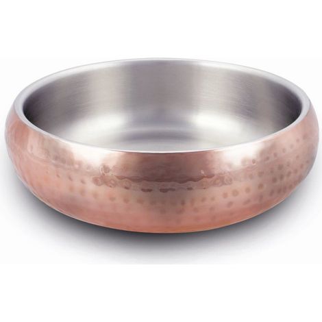 Wolters Diner Steel Hundenapf 0,75 l Kupfer gehämmert - Gr. M (1/3)