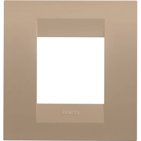 PLAQUE GEO 2P CUIVRE DOUX GEWISS GW16422VX