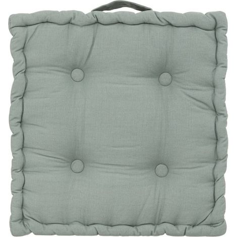 Coussin de Sol "Dorian" 40x40cm Céladon (1/3)