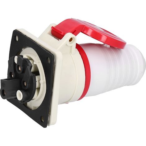 Connecteur étanche 3 phases 4 broches 16A 380V-415V prise encastrée avec fiche 3P+E pour usage industriel (1/5)