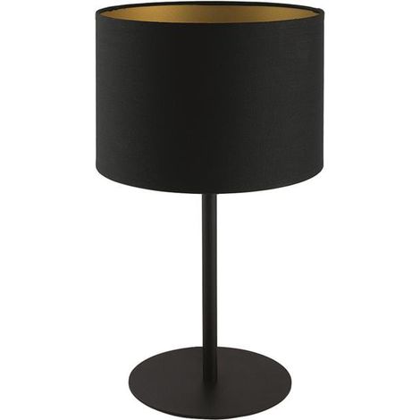 Lampada da tavolo Nowodvorski Alice nera in tessuto E27 (1/2)