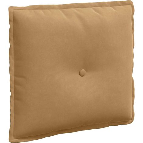 Coussin de Dos Marron 50 x 45 cm Tissu en velours côtelé (1/5)