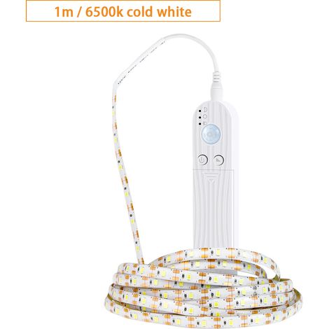Dimmbare LED-Lichtleiste mit PIR-Bewegungsmelder, 1 m, 60 LEDs, für TV, Computer, Desktop-Hintergrundbeleuchtung, Küche, Dekorationsbeleuchtung (1/5)