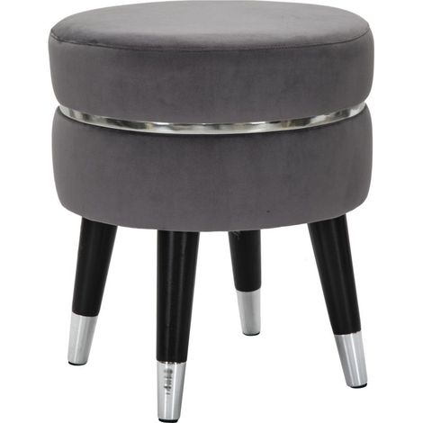 Tabouret de bar Paris Grigio/Argent Cm Ø 35X40,5 (1/5)