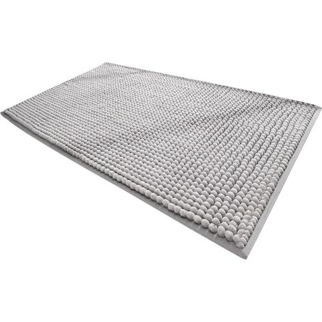 Tapis de bain antidérapant en chenille OUNONA pour salle , sol absorbant et confortable , utilisable (1/5)