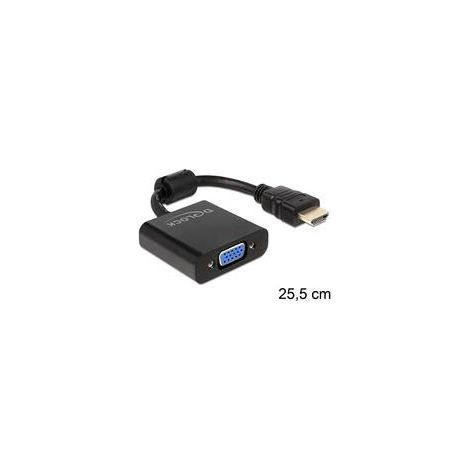 Delock hdmi-a 19 pin male to vga adapter black (1/2)