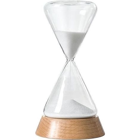 Minuteur de sable - KIMISS - Sablier en verre - 8.4x16cm - Cadeau de bureau - Ornement pour femmes (1/4)
