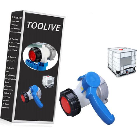 Adaptateur Universel IBC  75mm Vanne Papillon Adaptateur De Réservoir Raccord De Réservoir Bouchon De Réservoir IBC Sphérique Adaptateur pour Cuve IBC 1000 litres