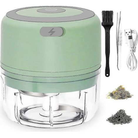 BelleRise - Broyeur à herbes électrique - 8,9 cm - 2022-d, Ugly, Grand broyeur de 96 g pour herbes sèches, rechargeable par USB, portable