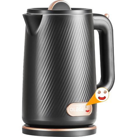 Bouilloire électrique, 1800 W, bouilloire électrique à chauffage rapide, en acier inoxydable 304 sans BPA, avec arrêt automatique et protection contre l'ébullition à sec, 1,8 l (1/5)