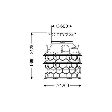 KESSEL 8740036 module de puits LW 1000 dalle de fondation