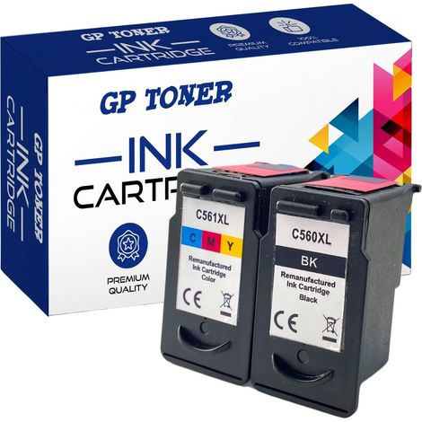 2 cartouches d'encre pour imprimantes Canon GP-C560XL et C561XL GP (1/5)