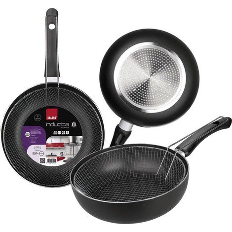 Ibili Inducta 26 cm Fritteuse Aluminium Silber