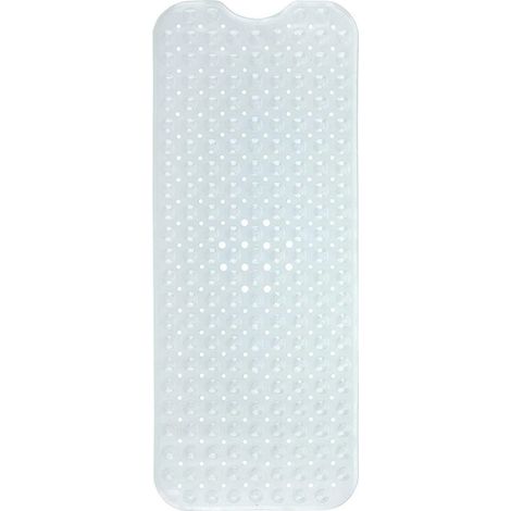 MINKUROW Alfombrilla De Baño, Alfombrilla De Baño Con 200 Ventosas, Inserto De Bañera, Alfombrilla De Ducha Antideslizante 100 X 40 Cm (Blanco Transparente) (1/4)