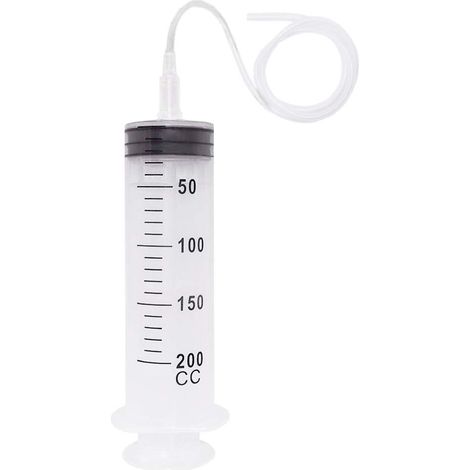 Seringue À Huile Réutilisable - 200 Ml - Tube En Plastique Souple De 1 M - Pour Transfert D'huile, Liquide Frein, Eau De Radiateur (1/5)