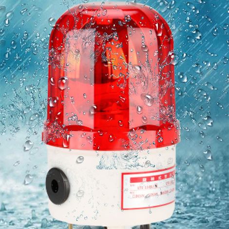 Alarme sonore et lumineuse LTE-1101J, gyrophare clignotant 12 V/220 V, feu de signalisation LED clignotant rouge LTE-1101J 12 V (1/5)