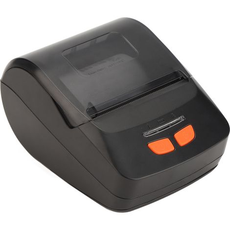 Imprimante thermique sans fil portable, interface TYPE C, fenêtre visible, impression rapide pour étiquettes d'expédition, noir