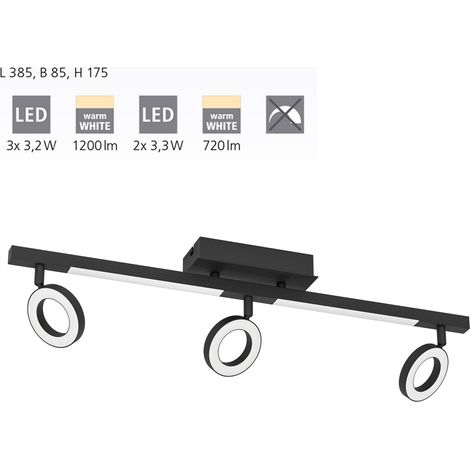 Eglo CARDILLIO 2 Faretto da soffitto nero LED 3,2W (1/5)