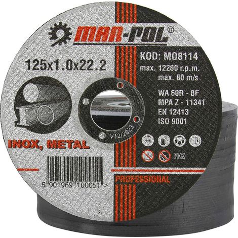 Disque à tronçonner les métaux 125 mm MAR-POL (1/5)