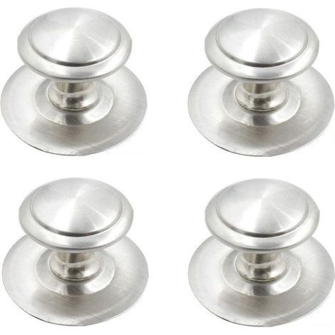 Set mit 4 selbstklebenden Möbelknöpfen für Schubladen, Küchenschränke und Küchenschubladen, silberfarben (1/5)