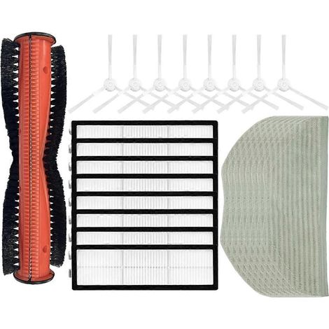 Pour aspirateur robot Xiaomi : brosse principale, lingette de nettoyage, brosse latérale et filtre HEPA (1/5)