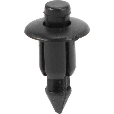50 rivets en plastique noirs de 6 mm pour la fixation des panneaux de carénage de moto (compatibles Honda et Yamaha). (1/5)
